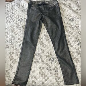 American Eagle Outfitters Black Shimmer Jegging Skinny Jeans